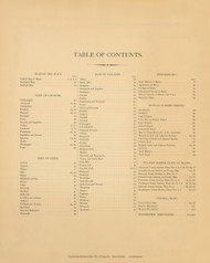 Table of Contents 00a, Maine 1894 Old Map Reprint - Stuart State Atlas