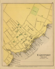 Eastport Village 6, Maine 1894 Old Map Reprint - Stuart State Atlas