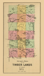 Timber Lands No. 1 - CUSTOM - Mount Katahdin 8b, Maine 1894 Old Map Reprint - Stuart State Atlas
