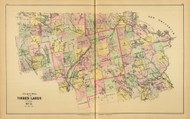Timber Lands No. 3 - Millinocket - Penobscot River - West Grand Lake - Howland 10, Maine 1894 Old Map Reprint - Stuart State Atlas
