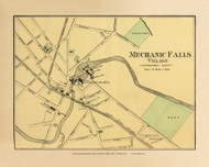 Mechanic Falls Village 18b, Maine 1894 Old Map Reprint - Stuart State Atlas