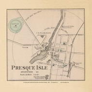 Presque Isle Village 18d, Maine 1894 Old Map Reprint - Stuart State Atlas