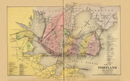 City of Portland 20, Maine 1894 Old Map Reprint - Stuart State Atlas