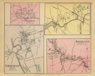 Gorham, Farmington, Yarmouth and Bridgton Villages 21, Maine 1894 Old Map Reprint - Stuart State Atlas