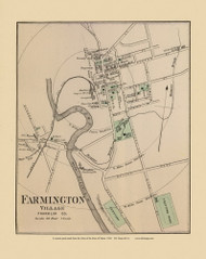 Farmington Village 21d, Maine 1894 Old Map Reprint - Stuart State Atlas