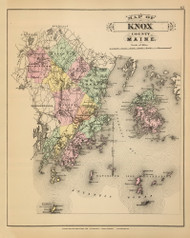Knox County 31, Maine 1894 Old Map Reprint - Stuart State Atlas