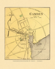 Camden Village 33a, Maine 1894 Old Map Reprint - Stuart State Atlas
