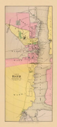 Bath City 34a, Maine 1894 Old Map Reprint - Stuart State Atlas