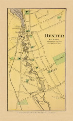 Dexter Village 34b, Maine 1894 Old Map Reprint - Stuart State Atlas
