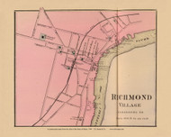 Richmond Village 34c, Maine 1894 Old Map Reprint - Stuart State Atlas