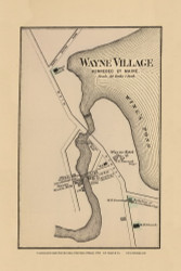 Wayne Village 38b, Maine 1894 Old Map Reprint - Stuart State Atlas