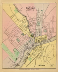 City of Bangor 42, Maine 1894 Old Map Reprint - Stuart State Atlas