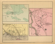 Sorrento, Bucksport and South Berwick Villages 44, Maine 1894 Old Map Reprint - Stuart State Atlas