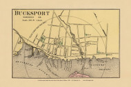 Bucksport Village 44b, Maine 1894 Old Map Reprint - Stuart State Atlas