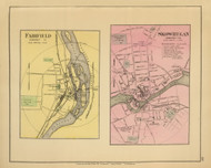 Fairfield and Skowhegan Villages 50, Maine 1894 Old Map Reprint - Stuart State Atlas