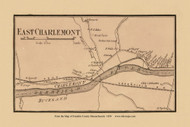 East Charlemont, Massachusetts 1858 Old Town Map Custom Print - Franklin Co.