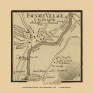 Foundry Village, Massachusetts 1858 Old Town Map Custom Print - Franklin Co.