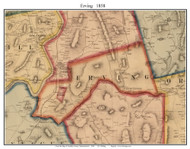 Erving, Massachusetts 1858 Old Town Map Custom Print - Franklin Co.
