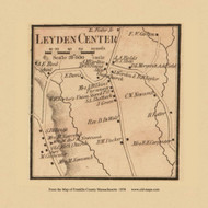 Leyden Center, Massachusetts 1858 Old Town Map Custom Print - Franklin Co.