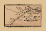 Grout's Corners, Massachusetts 1858 Old Town Map Custom Print - Franklin Co.