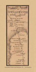 New Salem Center, Massachusetts 1858 Old Town Map Custom Print - Franklin Co.