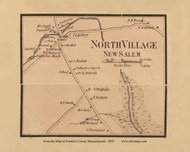 North Village, Massachusetts 1858 Old Town Map Custom Print - Franklin Co.