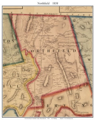 Northfield, Massachusetts 1858 Old Town Map Custom Print - Franklin Co.