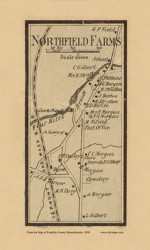 Northfield Farms, Massachusetts 1858 Old Town Map Custom Print - Franklin Co.