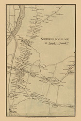 Northfield Village, Massachusetts 1858 Old Town Map Custom Print - Franklin Co.