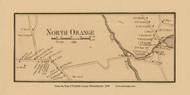 North Orange, Massachusetts 1858 Old Town Map Custom Print - Franklin Co.