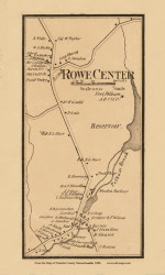 Rowe Center, Massachusetts 1858 Old Town Map Custom Print - Franklin Co.