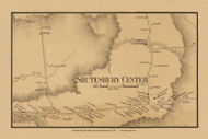 Shutesbury Center, Massachusetts 1858 Old Town Map Custom Print - Franklin Co.