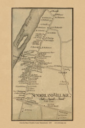 Sunderland, Massachusetts 1858 Old Town Map Custom Print - Franklin Co.