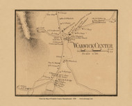 Warwick Center, Massachusetts 1858 Old Town Map Custom Print - Franklin Co.