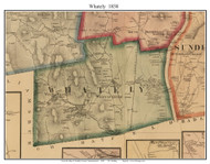 Whately, Massachusetts 1858 Old Town Map Custom Print - Franklin Co.