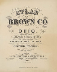 Title Page 2, Ohio 1876 Old Town Map Custom Reprint - Brown Co