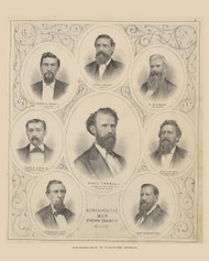 Portraits of Representative Men of Brown County 5, Ohio 1876 Old Town Map Custom Reprint - Brown Co