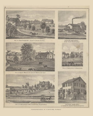 Residences of John Pangsburn, Samuel Martin Jr., S. Frebis & A.M. Ellsbery and Healion & McChesney and National Union Hotel 6, Ohio 1876 Old Town Map Custom Reprint - Brown Co