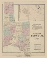 Brown County 7, Ohio 1876 Old Town Map Custom Reprint - Brown Co