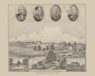 Residence of John Boyle 28, Ohio 1876 Old Town Map Custom Reprint - Brown Co