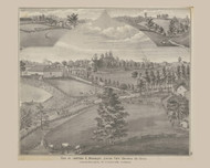 Residence of Jeptha C. Beasley 33, Ohio 1876 Old Town Map Custom Reprint - Brown Co