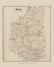 Byrd 42, Ohio 1876 Old Town Map Custom Reprint - Brown Co