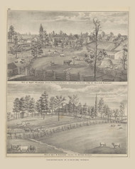 Residences of Scott Kinkead and Guy H. Kinkead 43, Ohio 1876 Old Town Map Custom Reprint - Brown Co