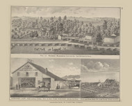 Residences of Thomas Buchanan & John Mann and J.D. Winters Livery, Feed & Sale Stable 49, Ohio 1876 Old Town Map Custom Reprint - Brown Co
