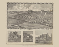 Residences of John Buchanan, W.P. Wiles, Joseph Wiles and B.F. Drake 59, Ohio 1876 Old Town Map Custom Reprint - Brown Co
