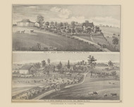 Residences of Jacob Cooper nd John Cochran 62, Ohio 1876 Old Town Map Custom Reprint - Brown Co
