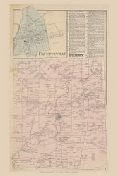 Town of Perry and Fayetteville 69, Ohio 1876 Old Town Map Custom Reprint - Brown Co