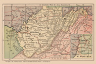 WestVirginia 1885 Bradstreet Company - Old State Map Reprint