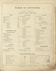 Table of Contents 1 3, Ohio 1875 Old Town Map Custom Reprint - Fayette County