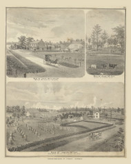 Residences of John Mallow, Hugh McCoy & Joseph McCoy 31, Ohio 1875 Old Town Map Custom Reprint - Fayette County